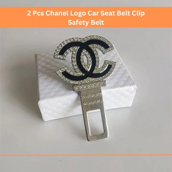 2 Pcs Chanel Logo Car Seat Belt Clip Safety Belt