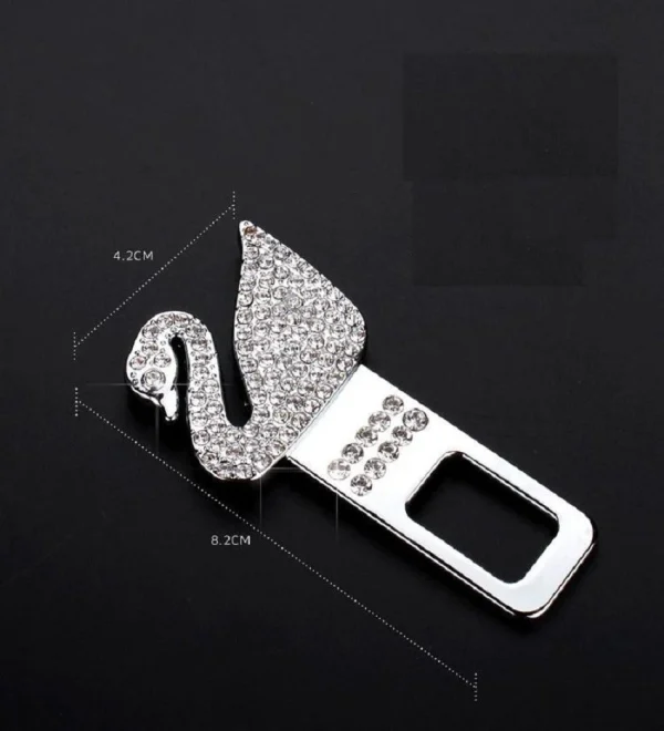 2 Pcs Swan Alloy Car Seat Belt Clip - Safety Belt Buckle - Image 5