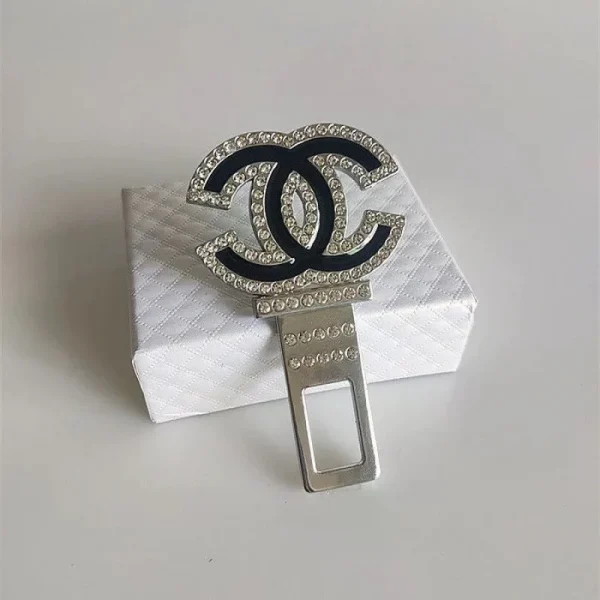 2 Pcs Chanel Logo Car Seat Belt Clip Safety Belt - Image 3